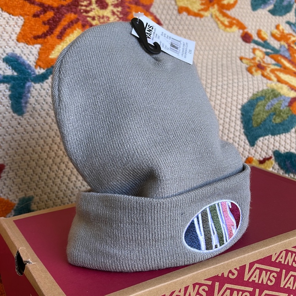 Vans WM Breakin Curf Grey Beanie Skateboarding Hat Women & Men VN0A5GUV85T - Picture 5 of 16